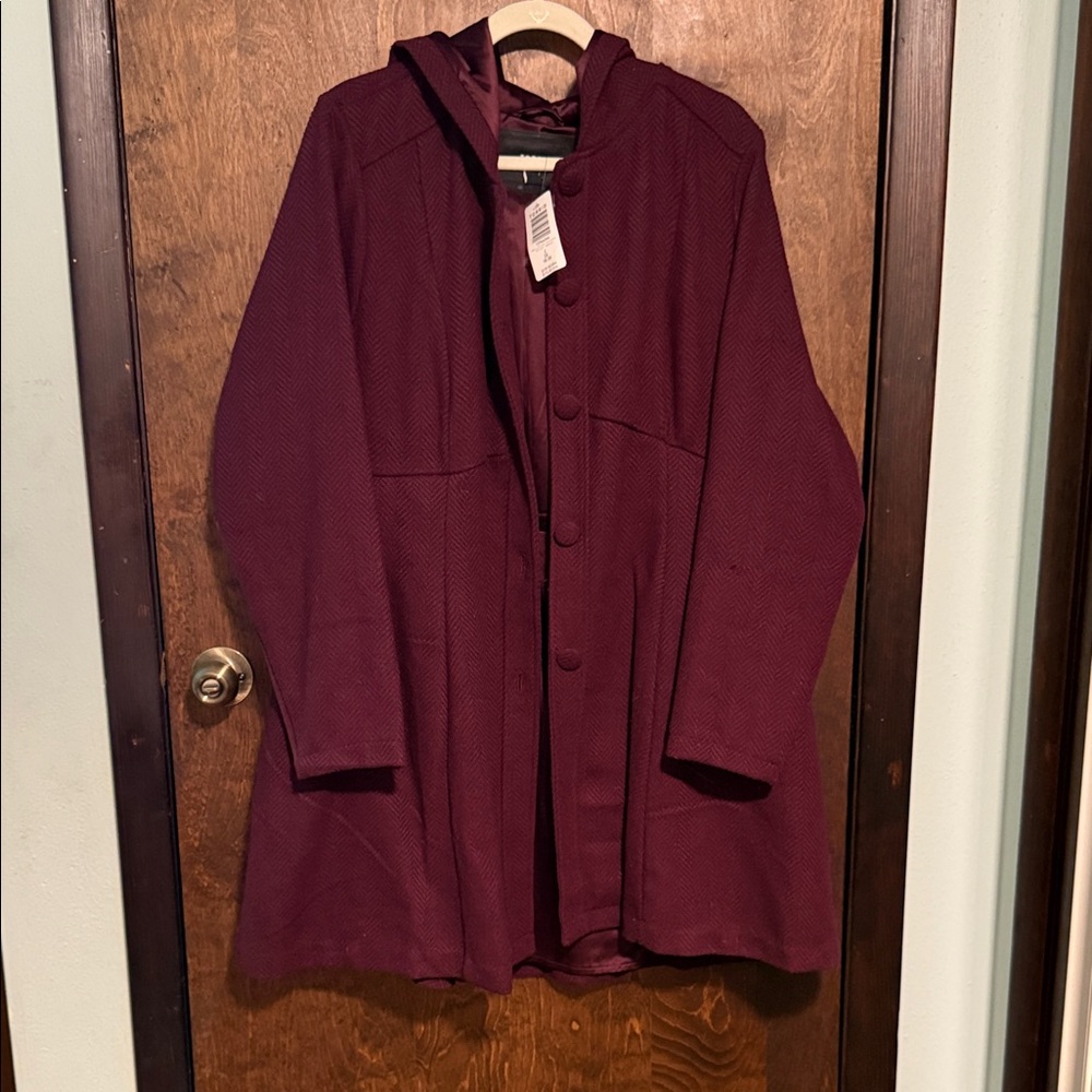 Torrid Burgundy feminine Trench Coat